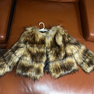 Faux Fur Coat young woman girl coat XL